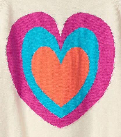 Pull à manches raglan – Cœurs superposés
