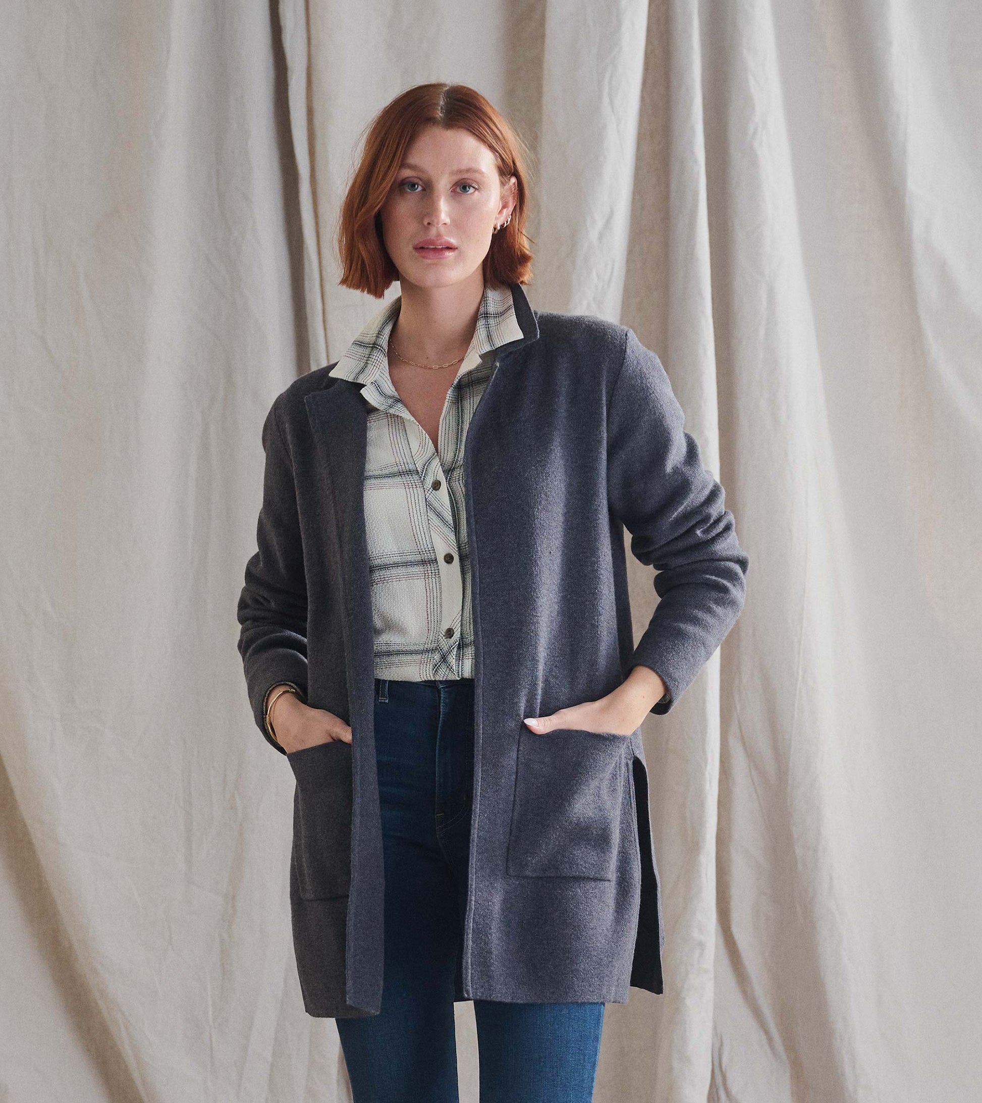 Grey Blazer With Sweater Sweater Blazer Grey Chevron