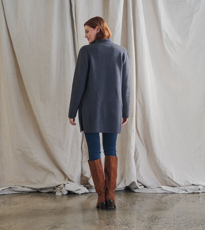 Sweater Blazer - Charcoal Grey