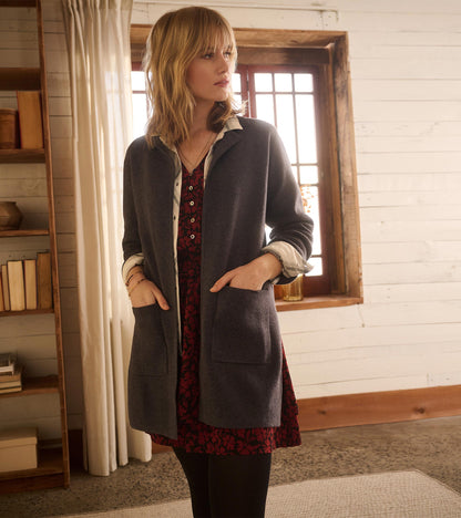 Sweater Blazer - Charcoal Grey