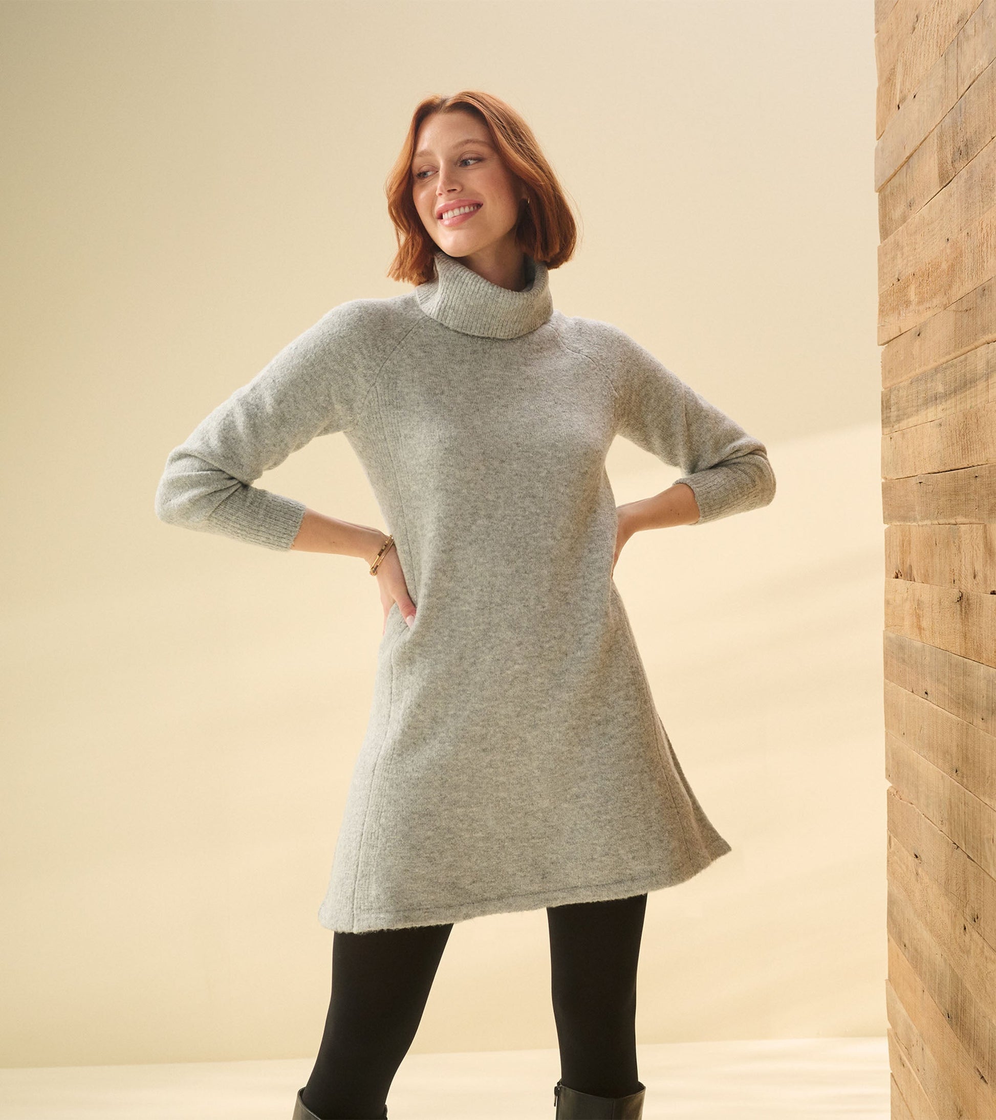 Swing Sweater Dress Grey Heather