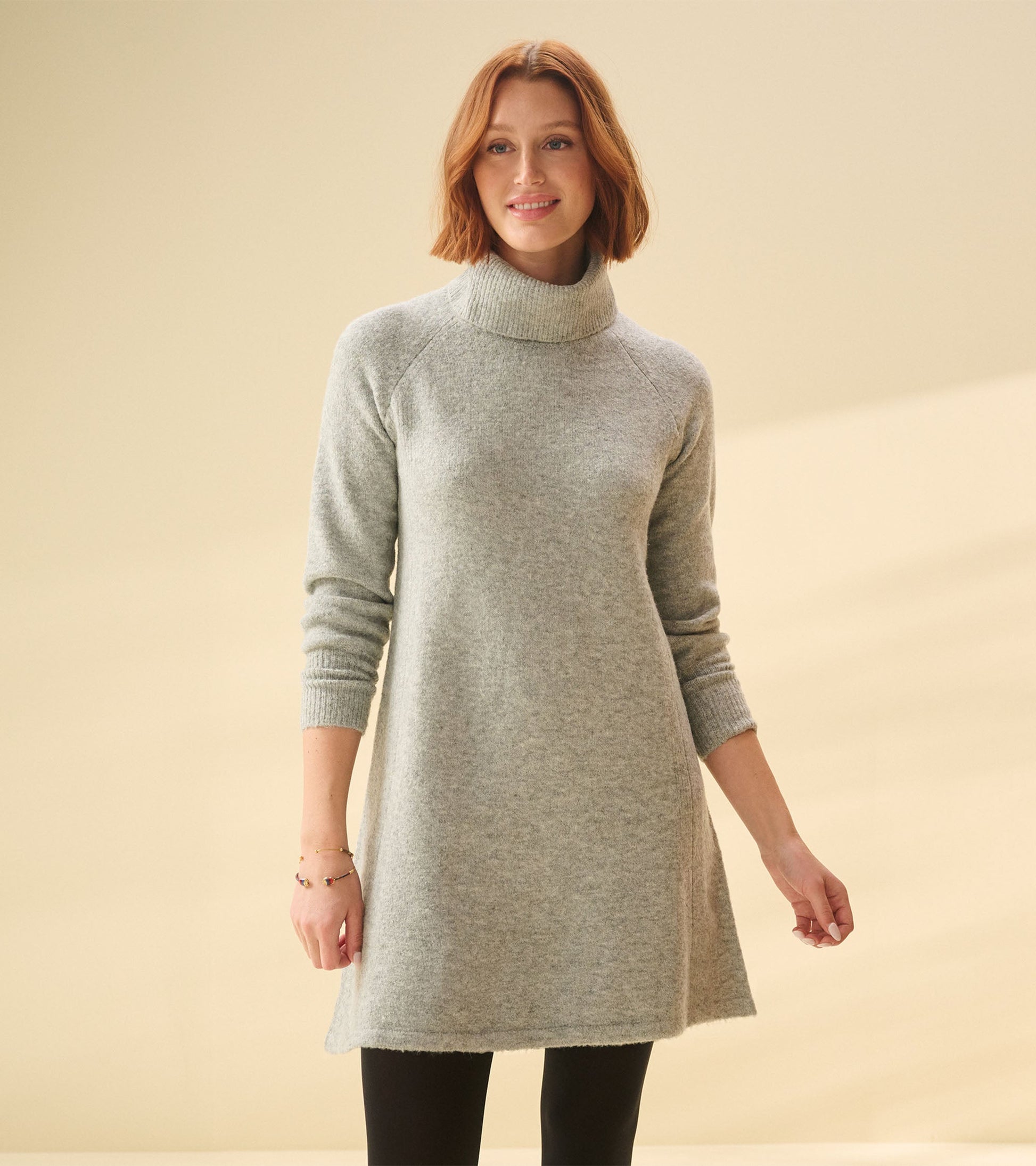 Swing Sweater Dress - Grey Heather Swing Sweater Dress - Grey Heather