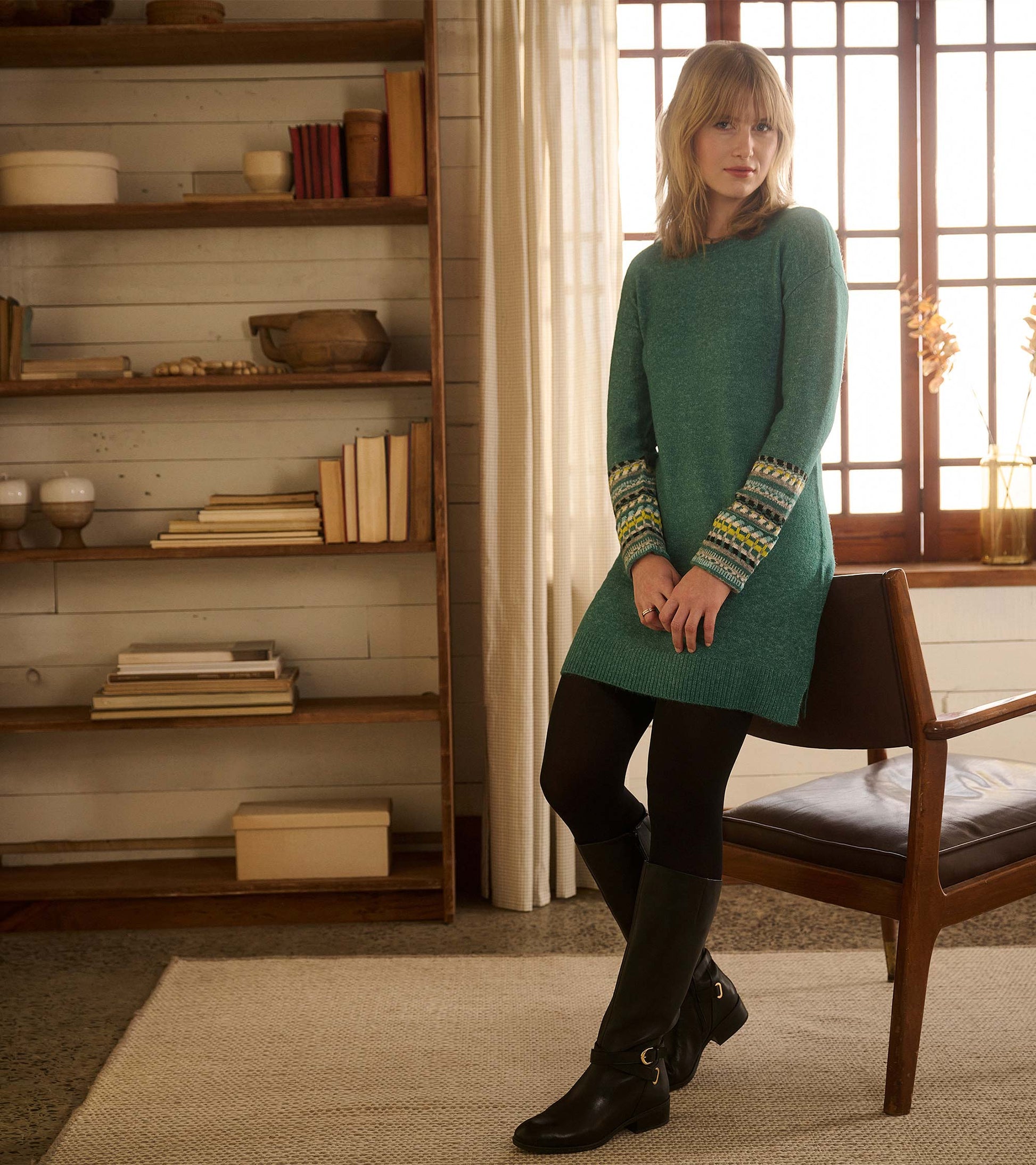 Sadie Sweater Dress - Forest Green Sadie Sweater Dress - Forest Green