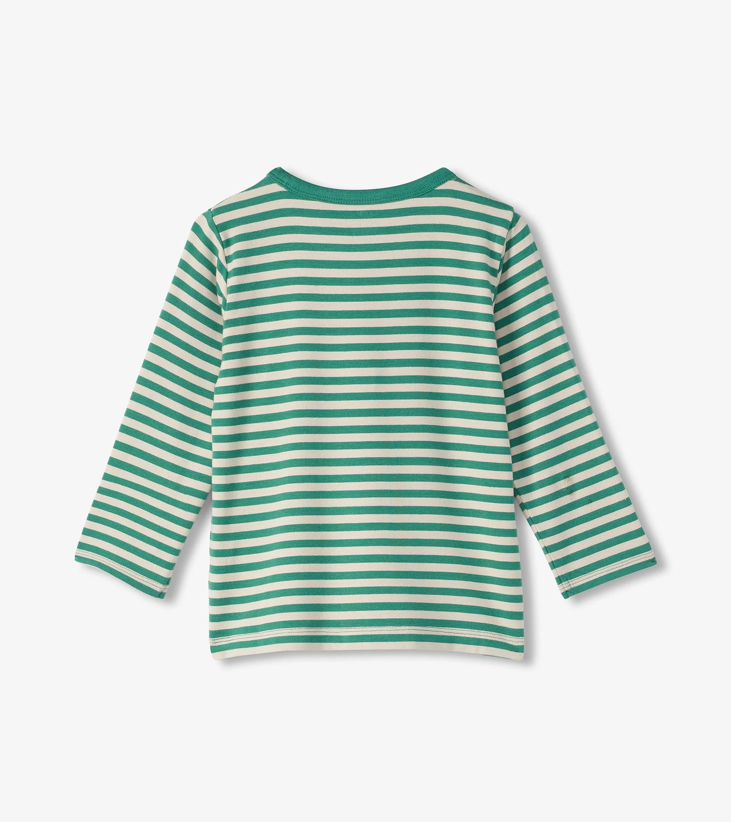 T-shirt à manches longues en bambou – Rayures des profondeurs marines