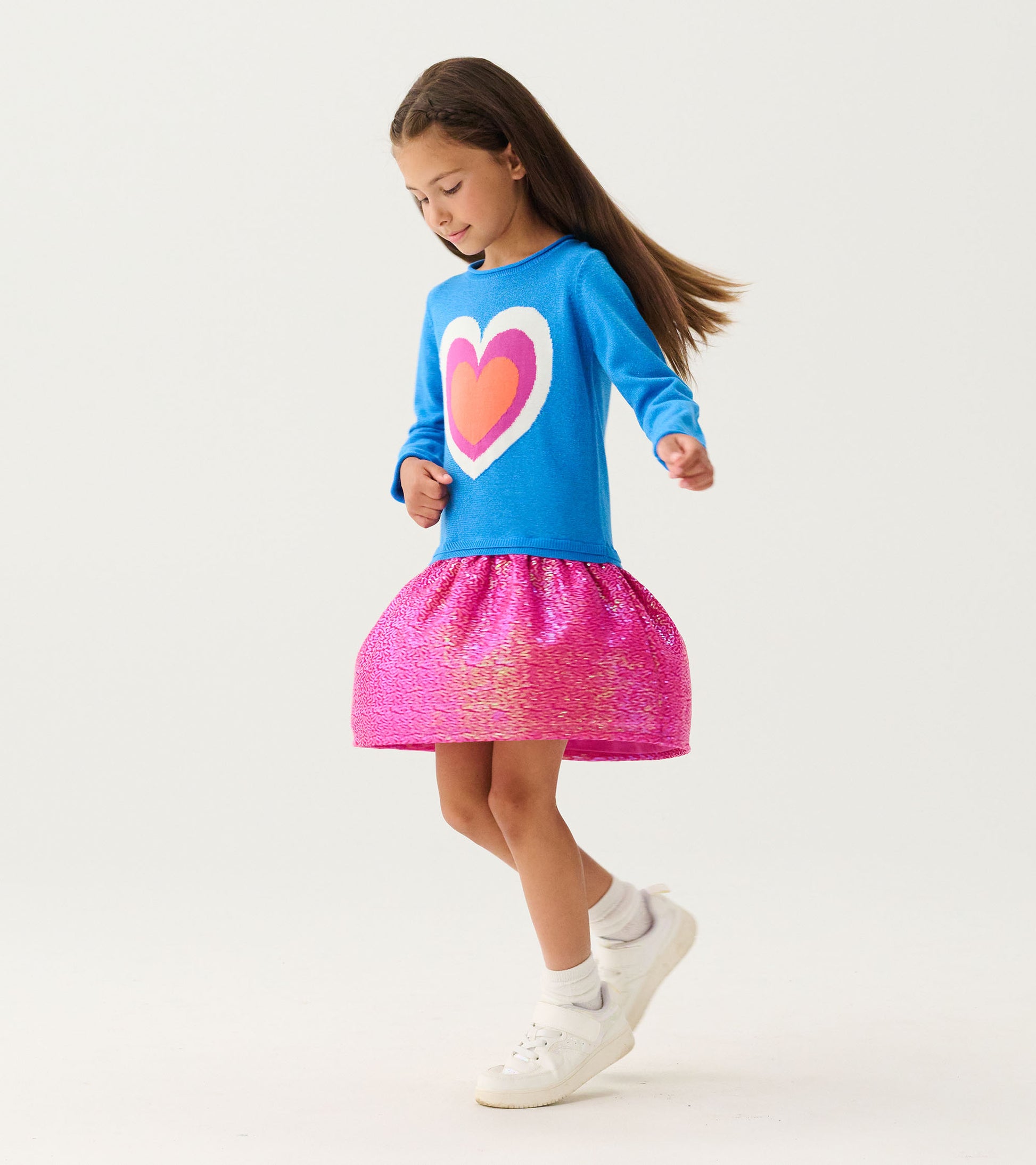 drop waist sweater dress Girls Hearts Dropped Waist Sweater Dress