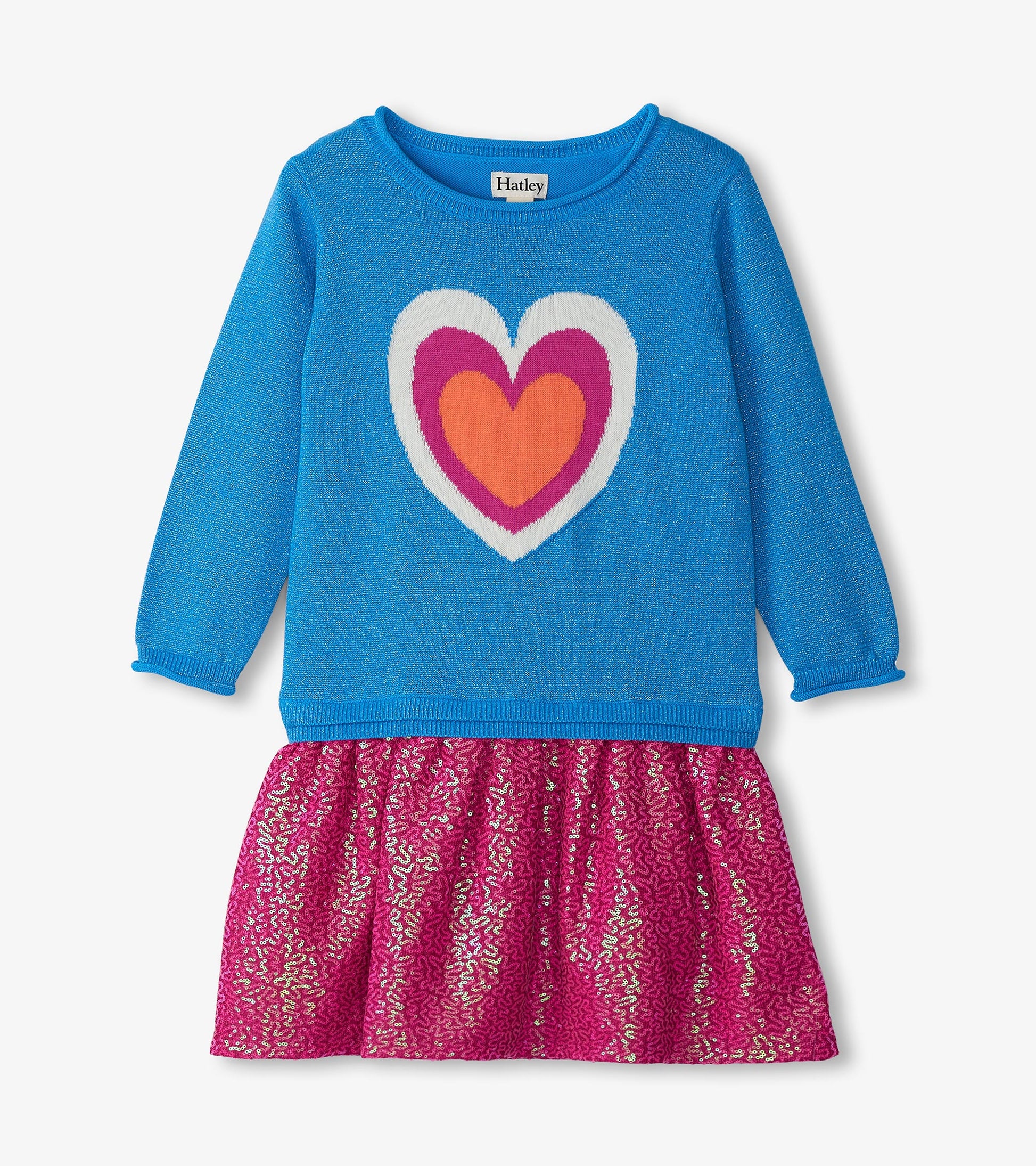 drop waist sweater dress Girls Hearts Dropped Waist Sweater Dress