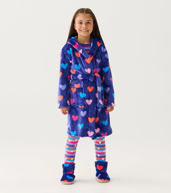 hatley Peignoir en molleton duveteux – Cœurs