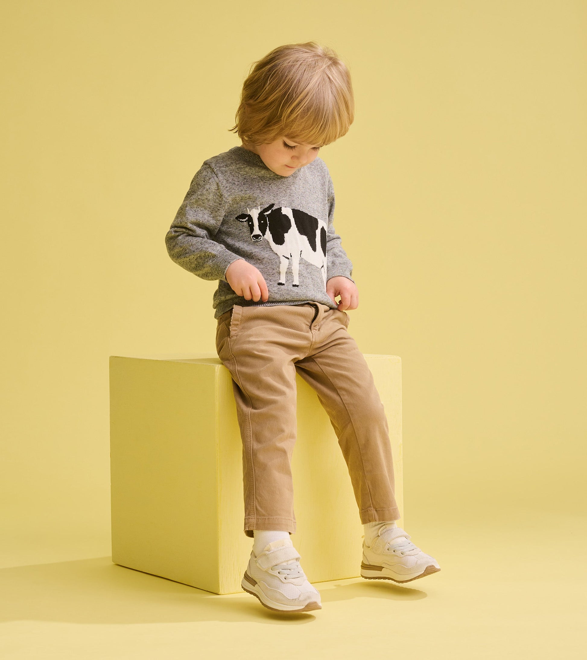 Hatley V-Neck Sweater - Milk Cow Hatley V-Neck Sweater - Milk Cow