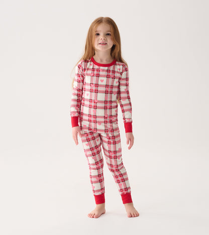 Pyjama – Cœurs sur motif écossais