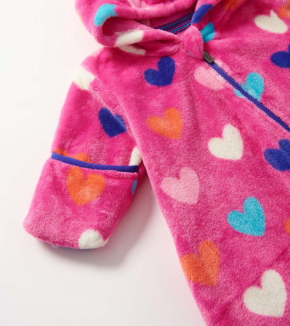 Baby Girls Hearts Fleece Suit