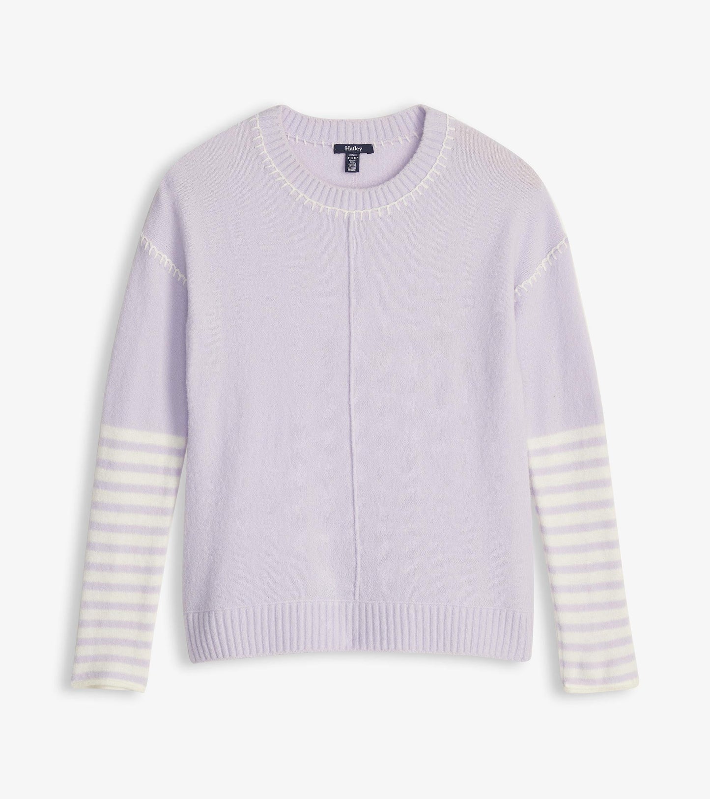 Pull avery – Rayures lilas