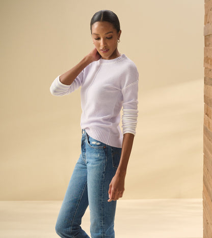 Pull avery – Rayures lilas