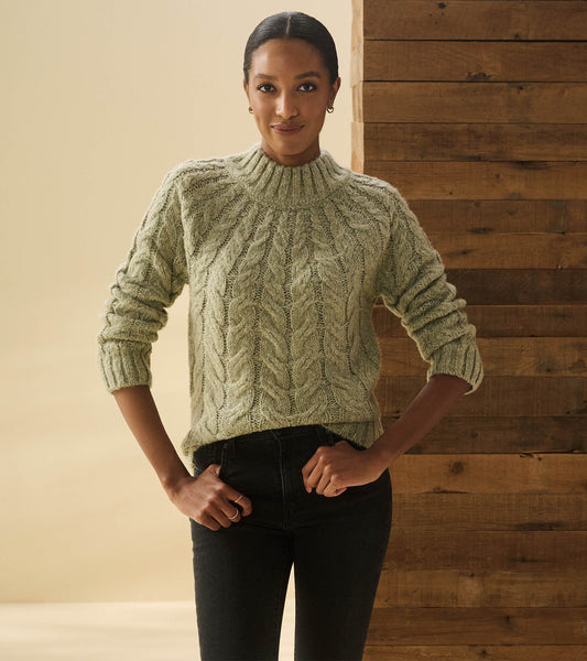 Pull en tricot torsadé Dylan - Mousse
