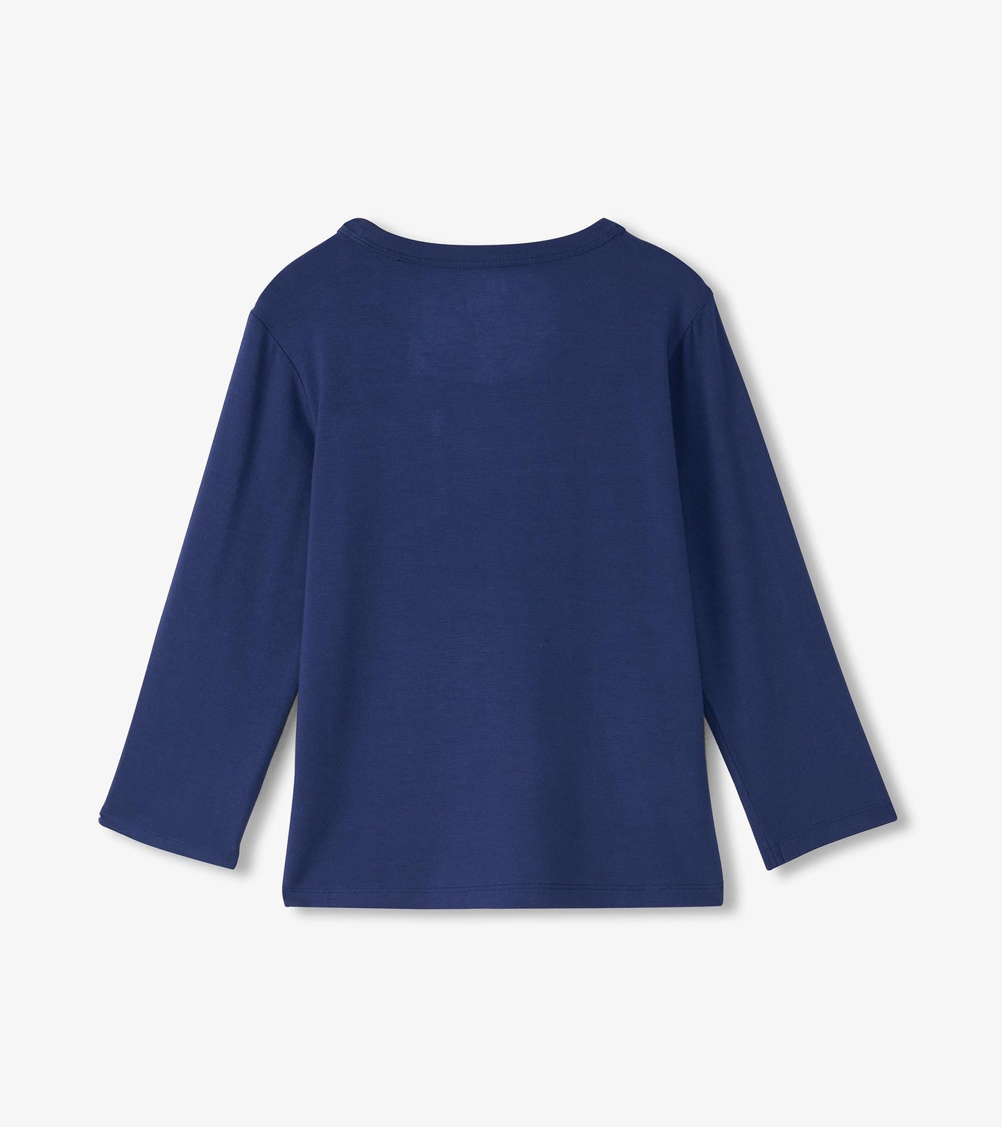 T-shirt à manches longues en bambou – Bleu patriote