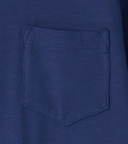 T-shirt à manches longues en bambou – Bleu patriote