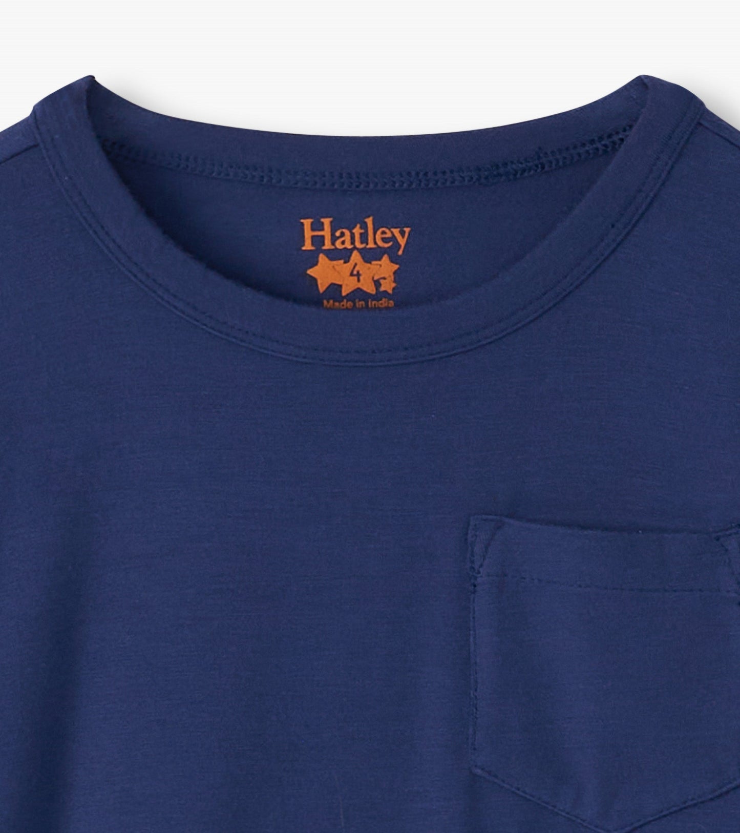 T-shirt à manches longues en bambou – Bleu patriote