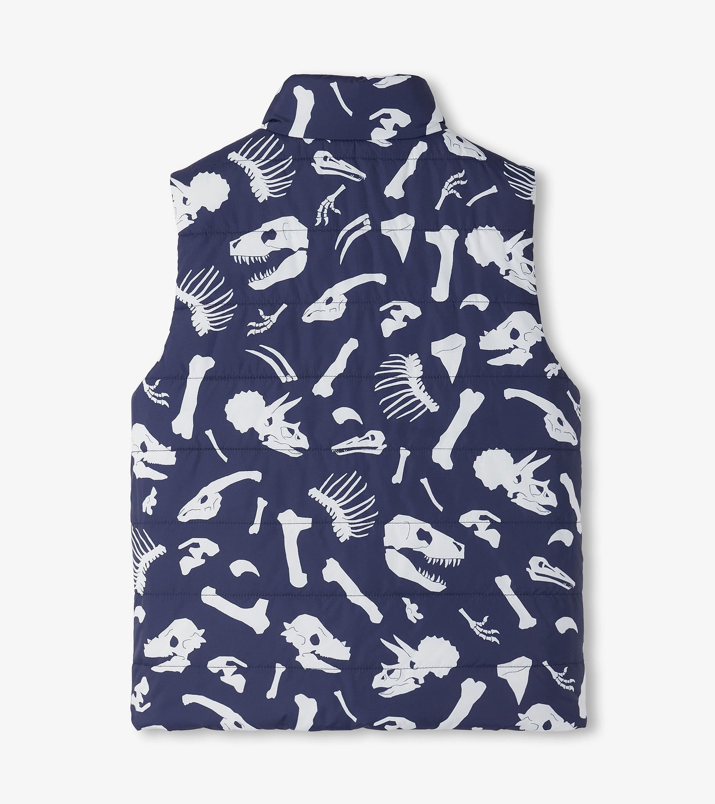 Veste sans manches matelassée réversible – Fossiles de dinosaure