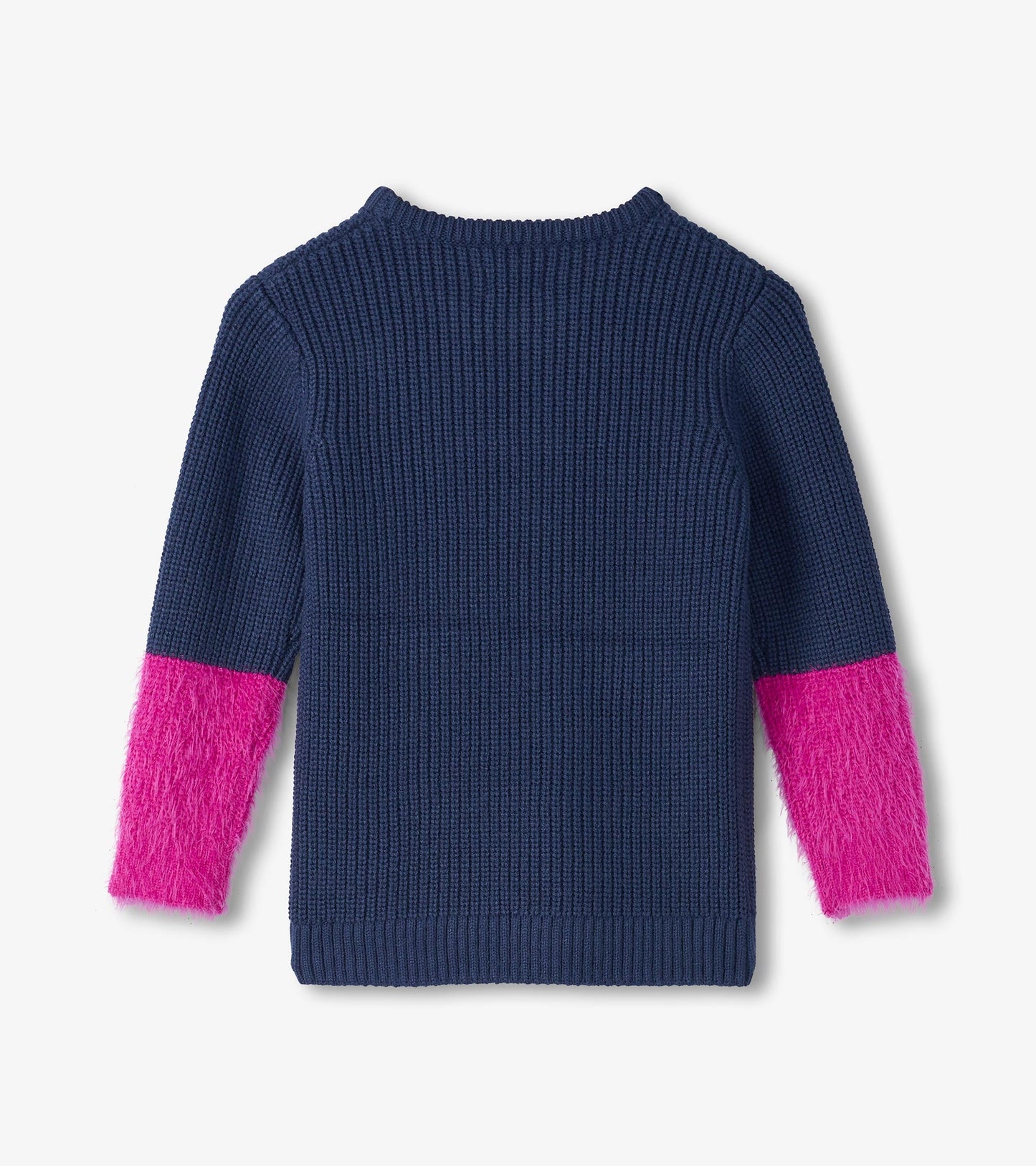 Pull tunique à manches duveteuses – Fleurs rétro