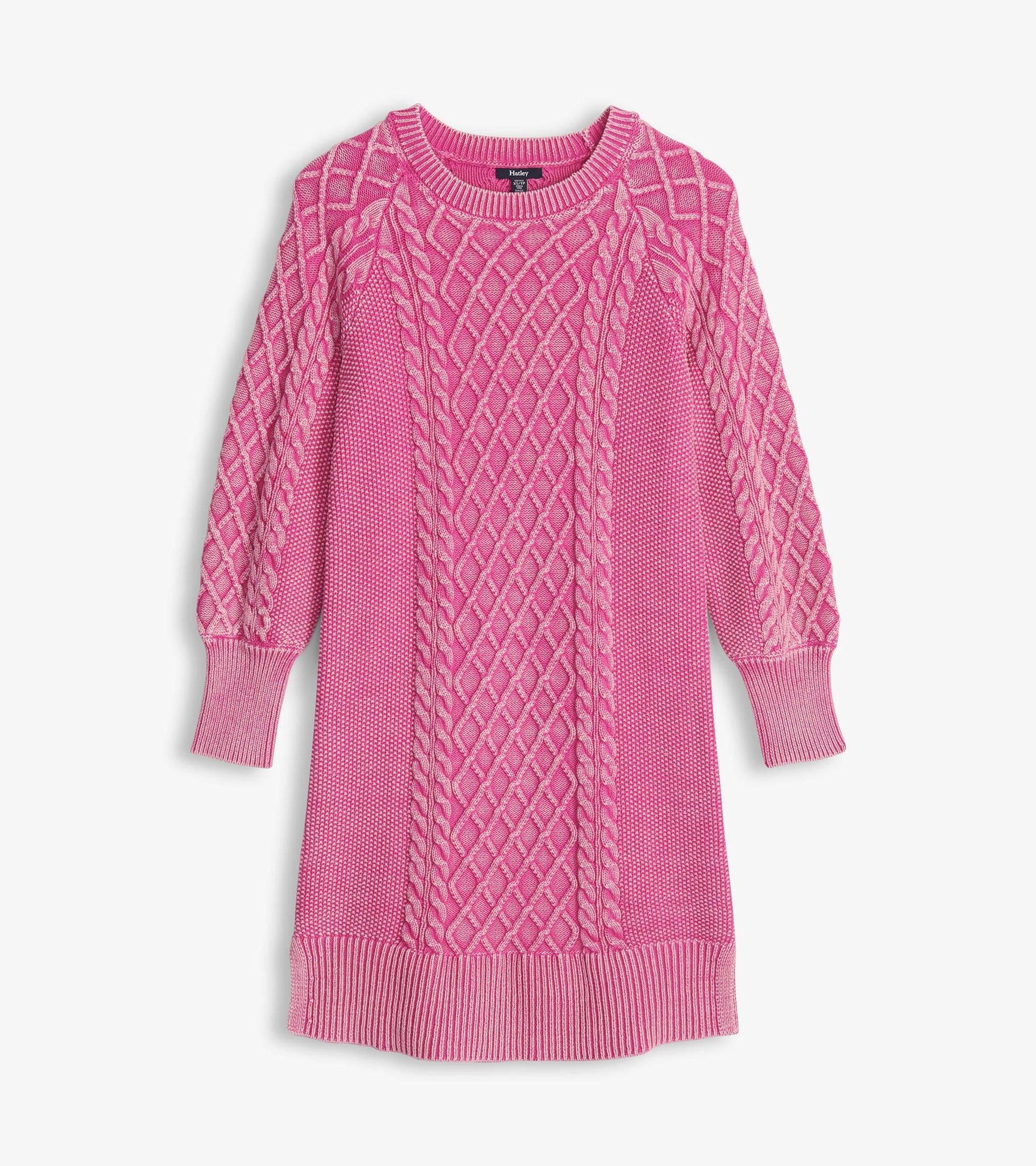 Juliet Cable Knit Dress - Raspberry Pink Juliet Cable Knit Dress - Raspberry Pink