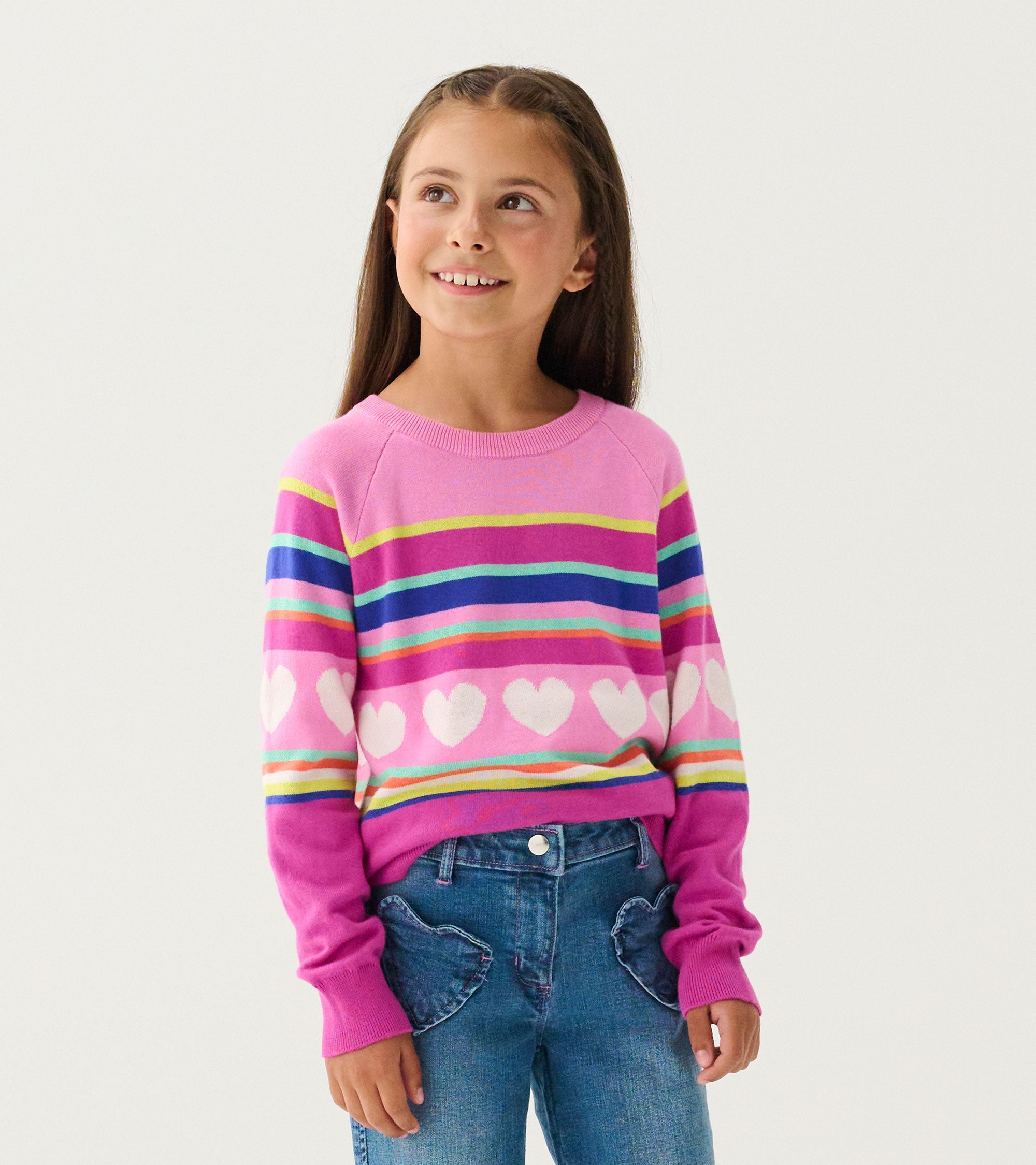 Girls heart sweater deals