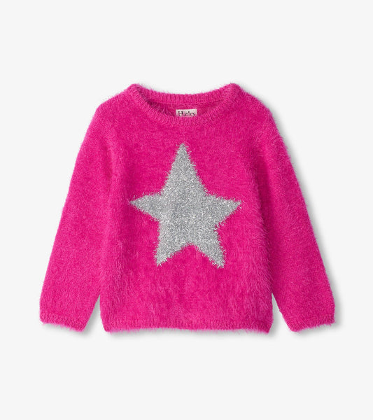 Pull en fourrure rose violet