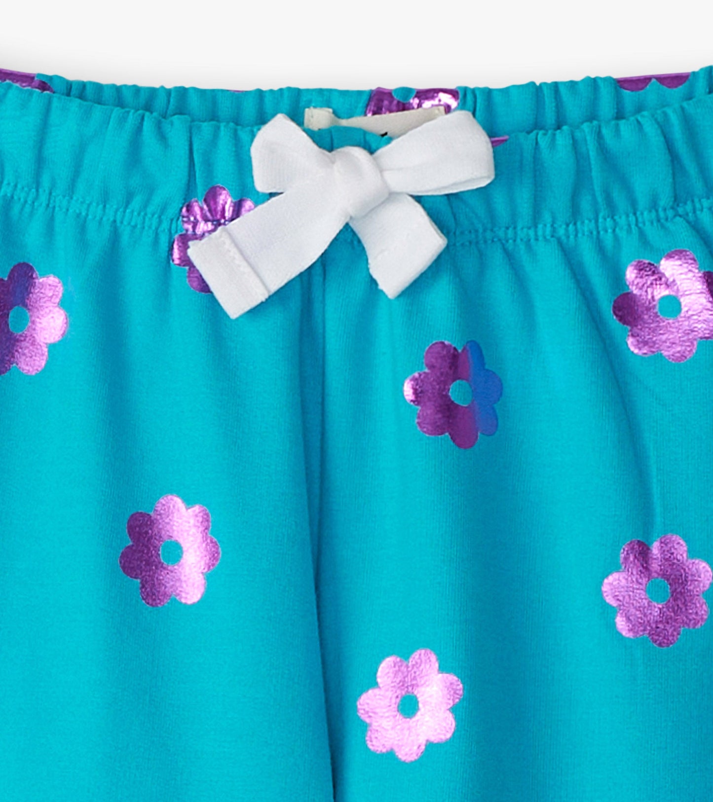Pantalon de survêtement décontracté – Fleurs sur paillettes