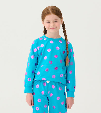 Pull à bordure brute – Fleurs