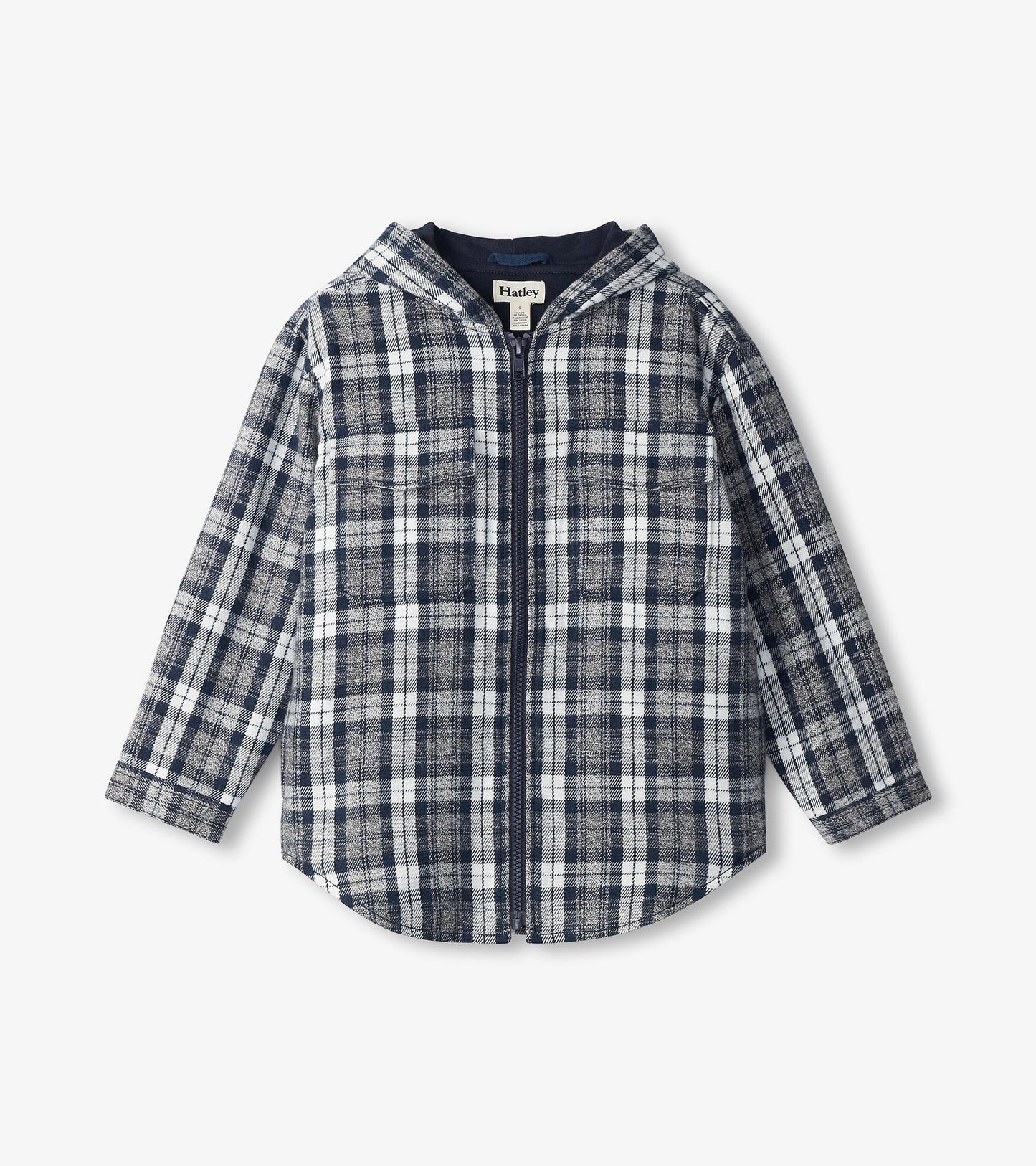 Veste à capuchon doublée – Motif écossais gris Salute