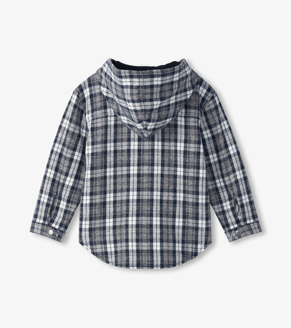 Veste à capuchon doublée – Motif écossais gris Salute