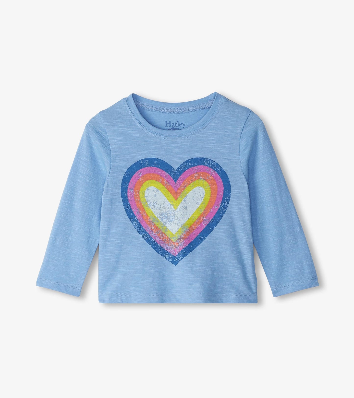 T-shirt froncé au dos – Grand cœur groovy
