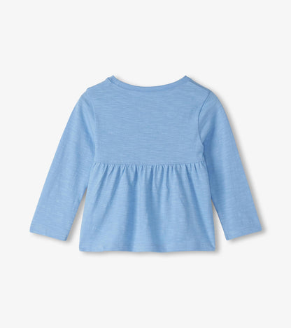 T-shirt froncé au dos – Grand cœur groovy