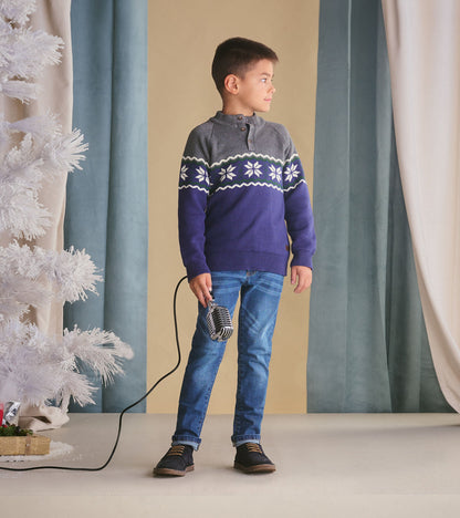 Pull à col montant – Tricot hivernal