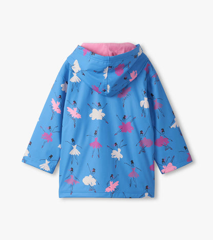 Girls Ballet School Colour Changing Zip-Up Rain Jacket