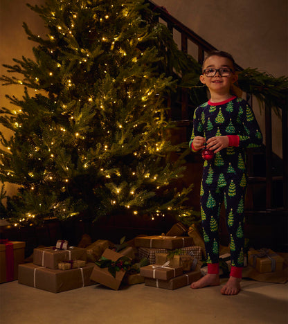 Pyjama en coton extensible – Sapins de Noël