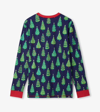 Men's Bottle Brush Trees Cotton Pajama Set