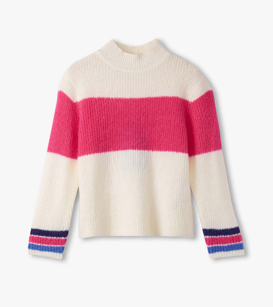 Pull à col montant – Blocs de couleur
