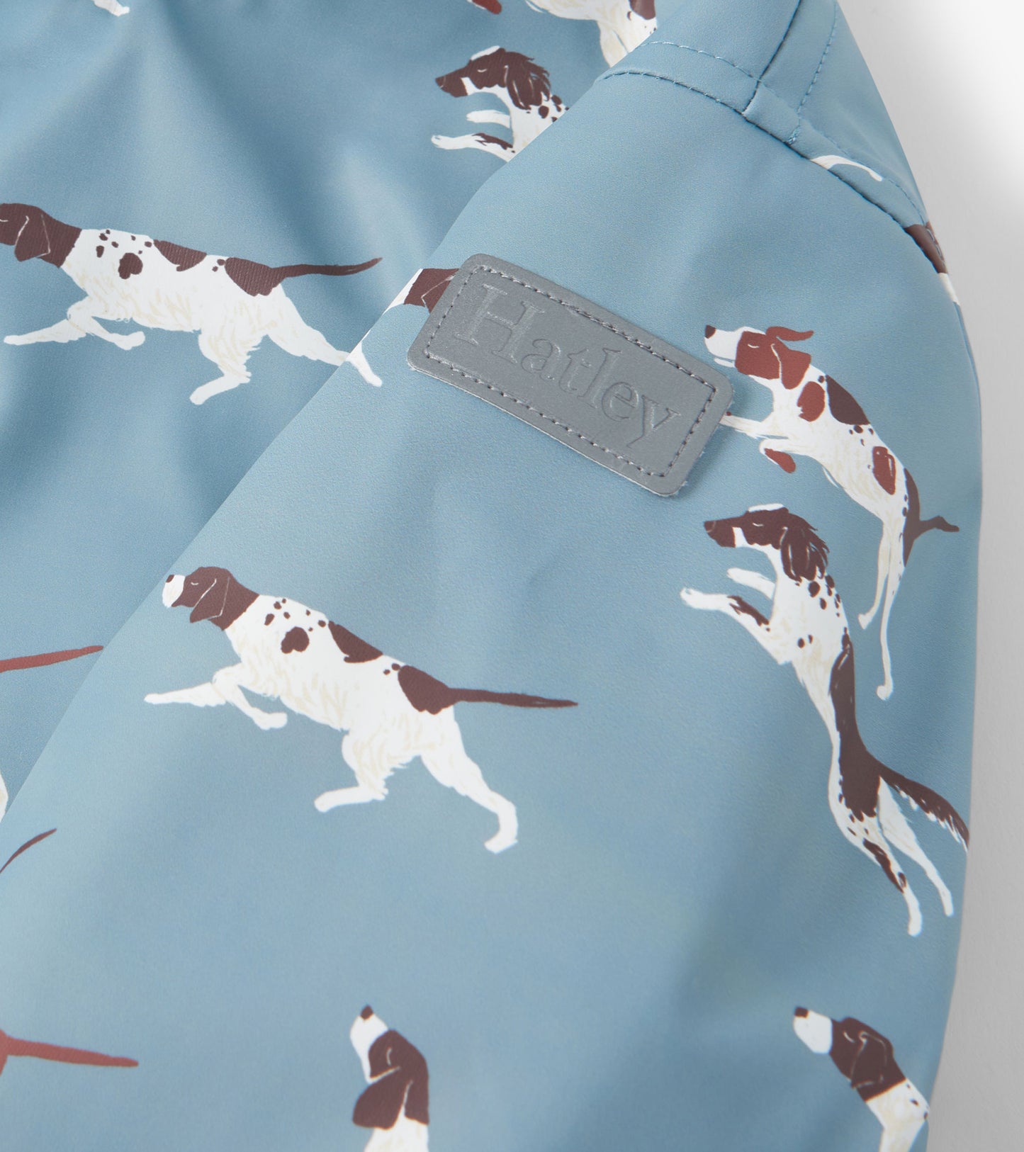 Boys Hunting Dogs Sherpa Lined Zip-Up Rain Jacket