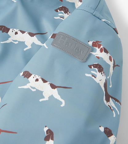 Boys Hunting Dogs Sherpa Lined Zip-Up Rain Jacket