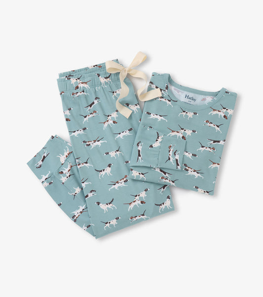 Women's Hunting Dogs Bamboo Pajama Set