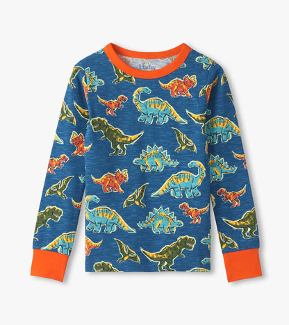 Boys Dino Roar Cotton Pajama Set