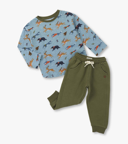 Ensemble de t-shirt et de pantalon – Animaux des bois
