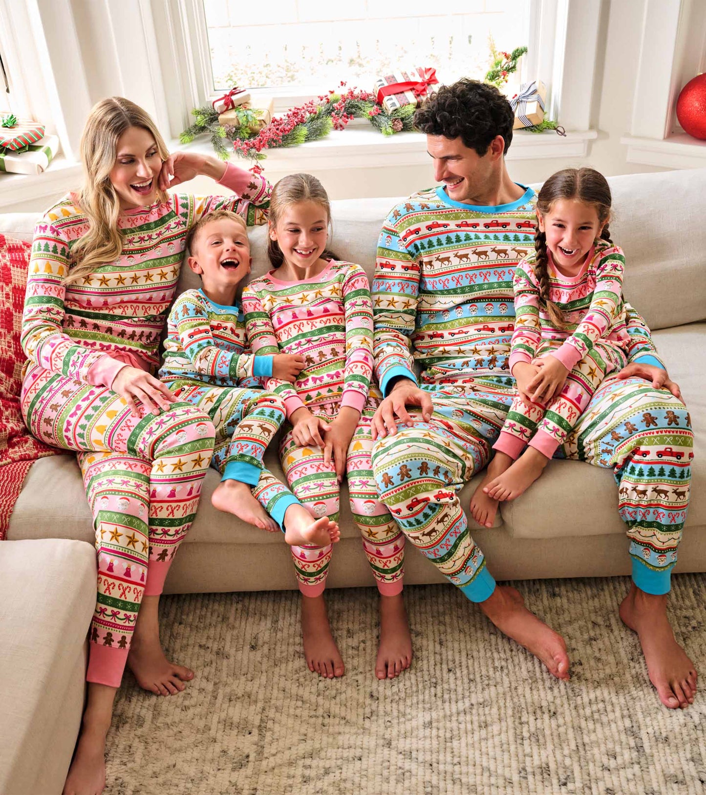 Men's Blue Fun Fair Isle Cotton Pajama Set