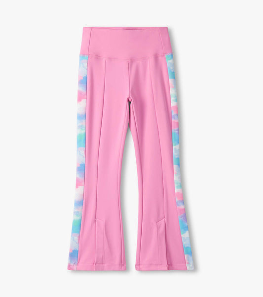 Pantalon de sport évasé – Rose fuchsia
