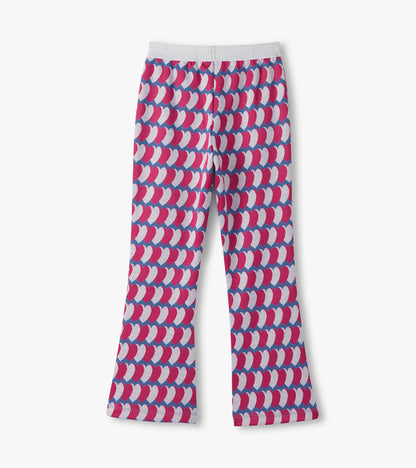 Girls Graphic Hearts Fun Waist Flare Pants