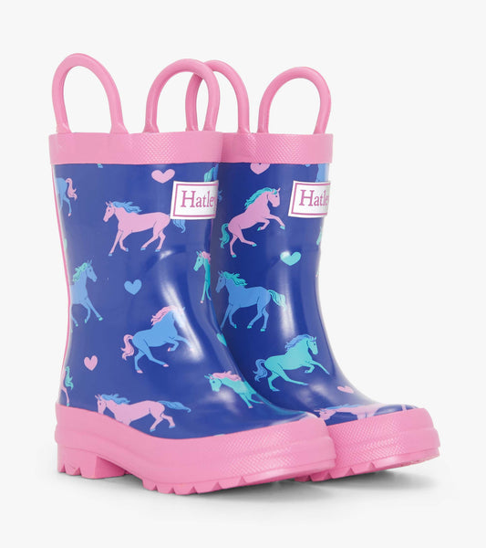 Bottes de pluie – Cœurs et chevaux