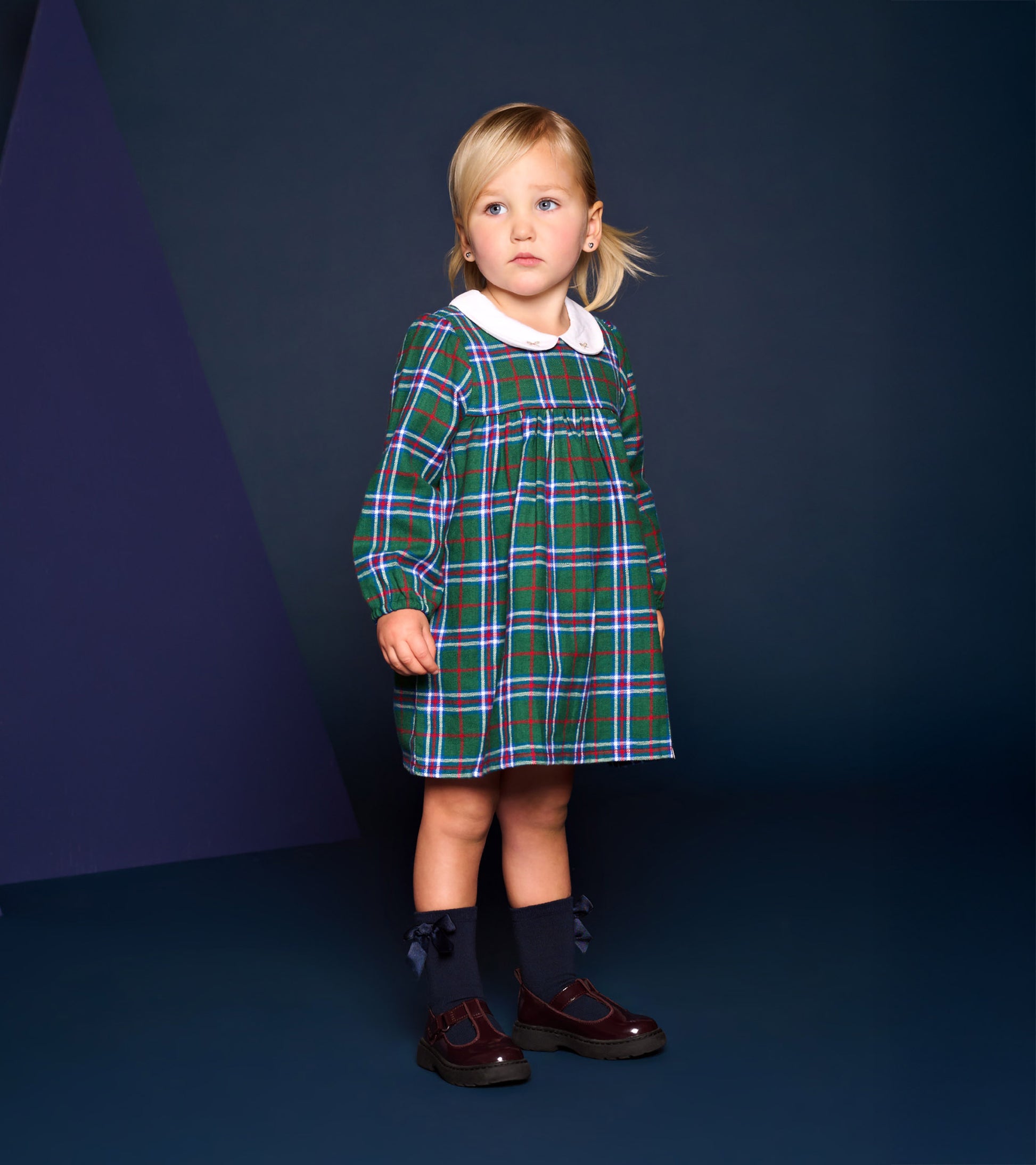 Baby & Toddler Girls Holiday Plaid Puff Sleeve Pinafore Baby & Toddler Girls Holiday Plaid Puff Sleeve Pinafore