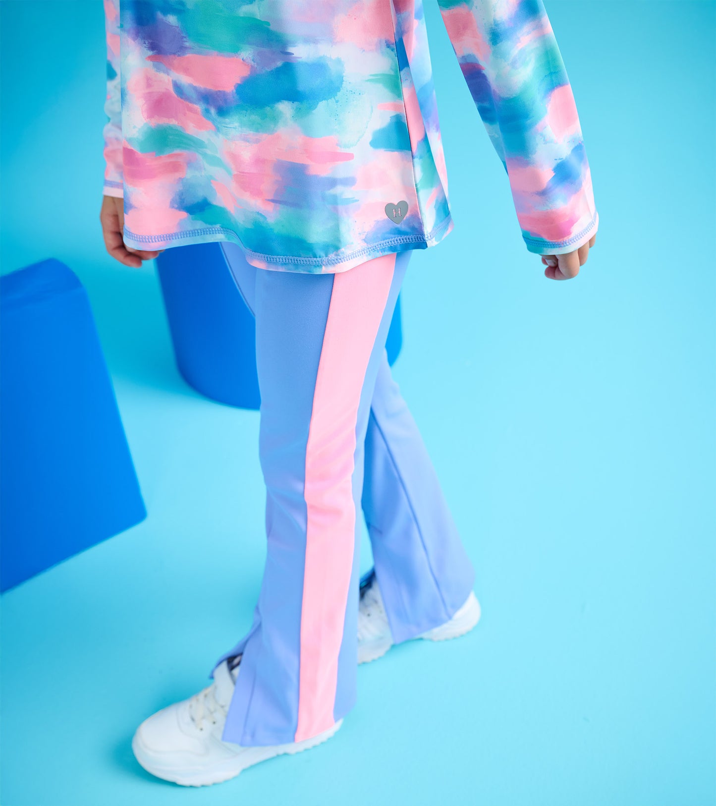 Pantalon de sport évasé pour fille – Lavande