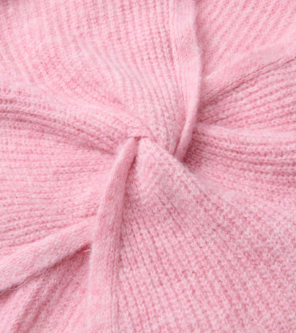 Cross Over Sweater - Pastel Pink