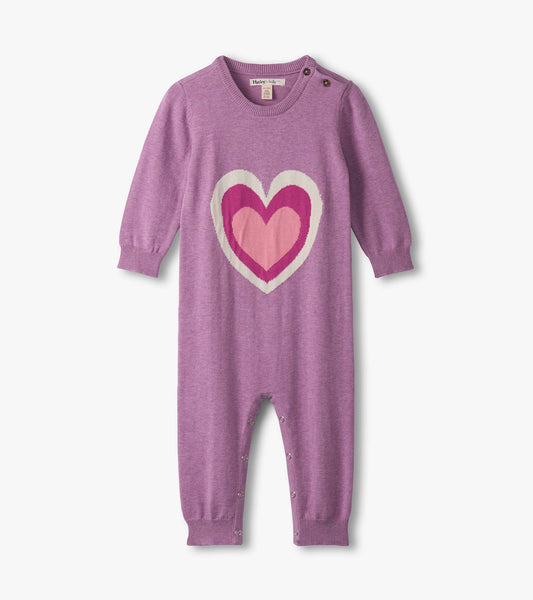 Baby Girls Hearts Sweater Romper
