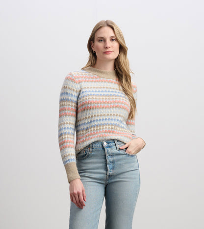 Pull tout-aller pour femme – Rayures de bulles